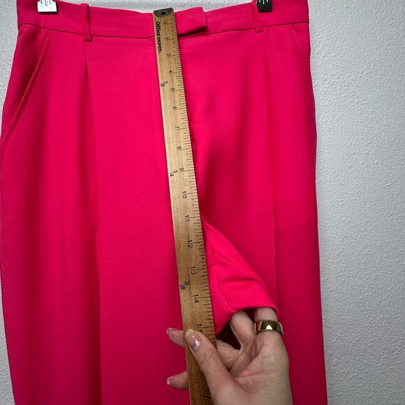 Alexander McQueen Coral Pink Pleated Trousers Women size 10 - Picture 13 of 14